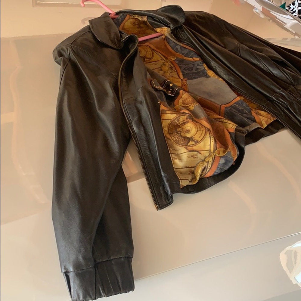 Italian lamb leather jacket from Florence Italy.